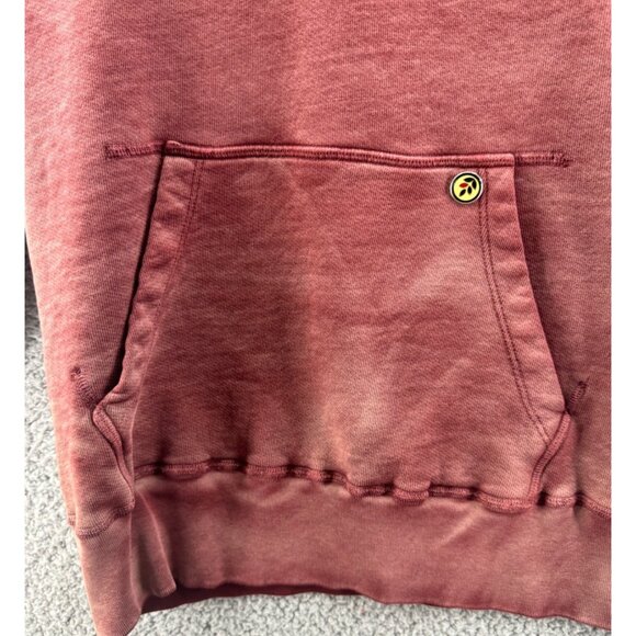 Ever Distressed Hoodie Sweatshirt With Kangaroo Pocket Arm Patch Size Small - Picture 5 of 10